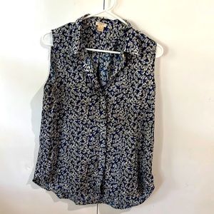J. Crew factory sleeveless floral top. Size 8.